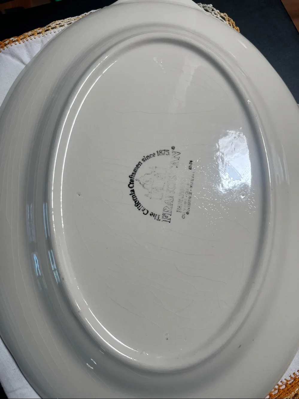 Franciscan Apple Hand-Painted  Ceramic Serving Platter